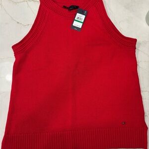 BNWT Tommy Hilfiger Red Sleeveless Knit Top